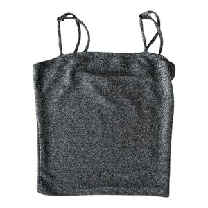 Heart Hips Women's Glittery Black Tank Top S